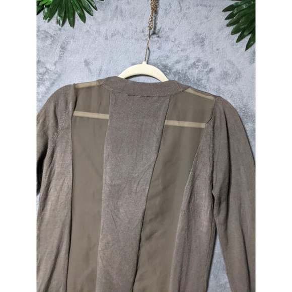 🍑Vintage TWELVE by TWELVE Women Cardigan Sweater Sheer Back Fall Green XS(0-2) - Picture 10 of 12